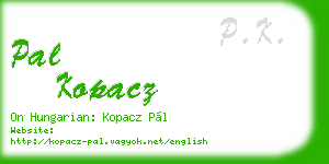 pal kopacz business card