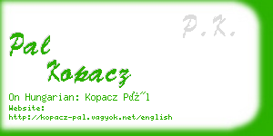 pal kopacz business card